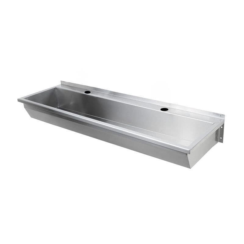 1200mm Stainless Wash Trough Sink - Wall Hung