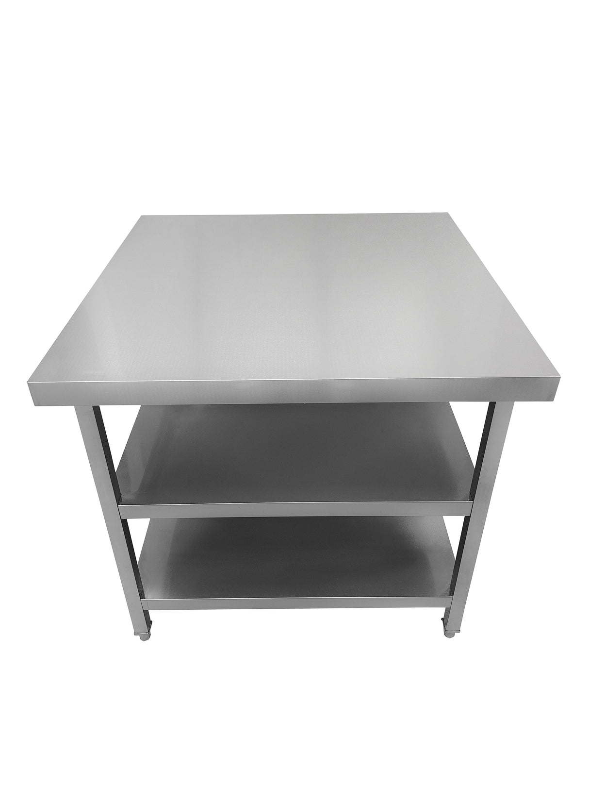 1000x1000mm folding table with 2 shelves