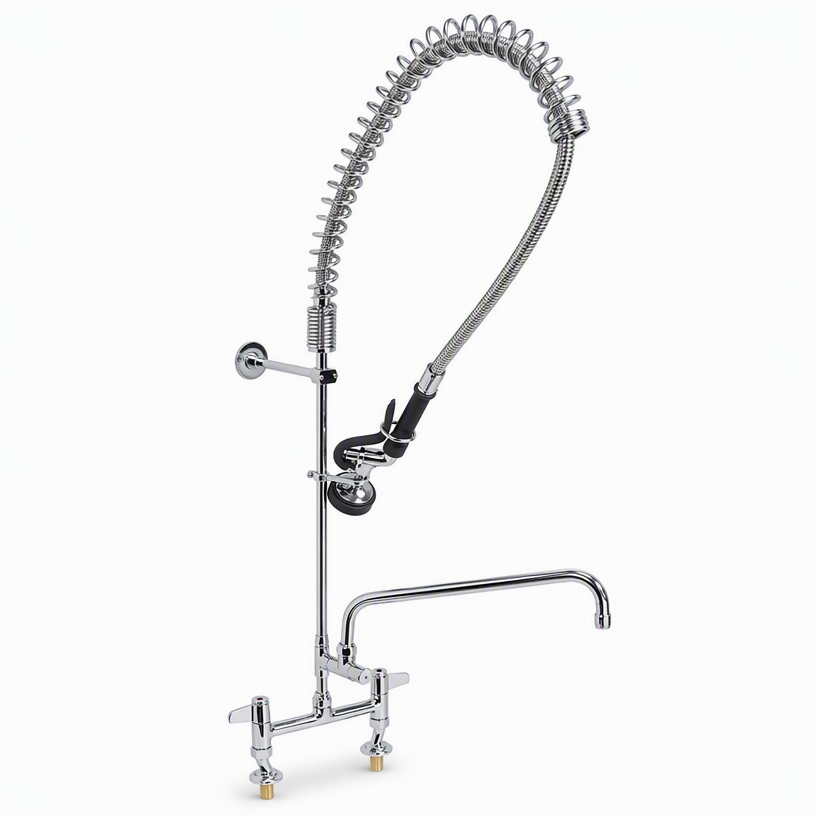 Standard Height Pre Rinse With Bowl Filler - TWIN INLET