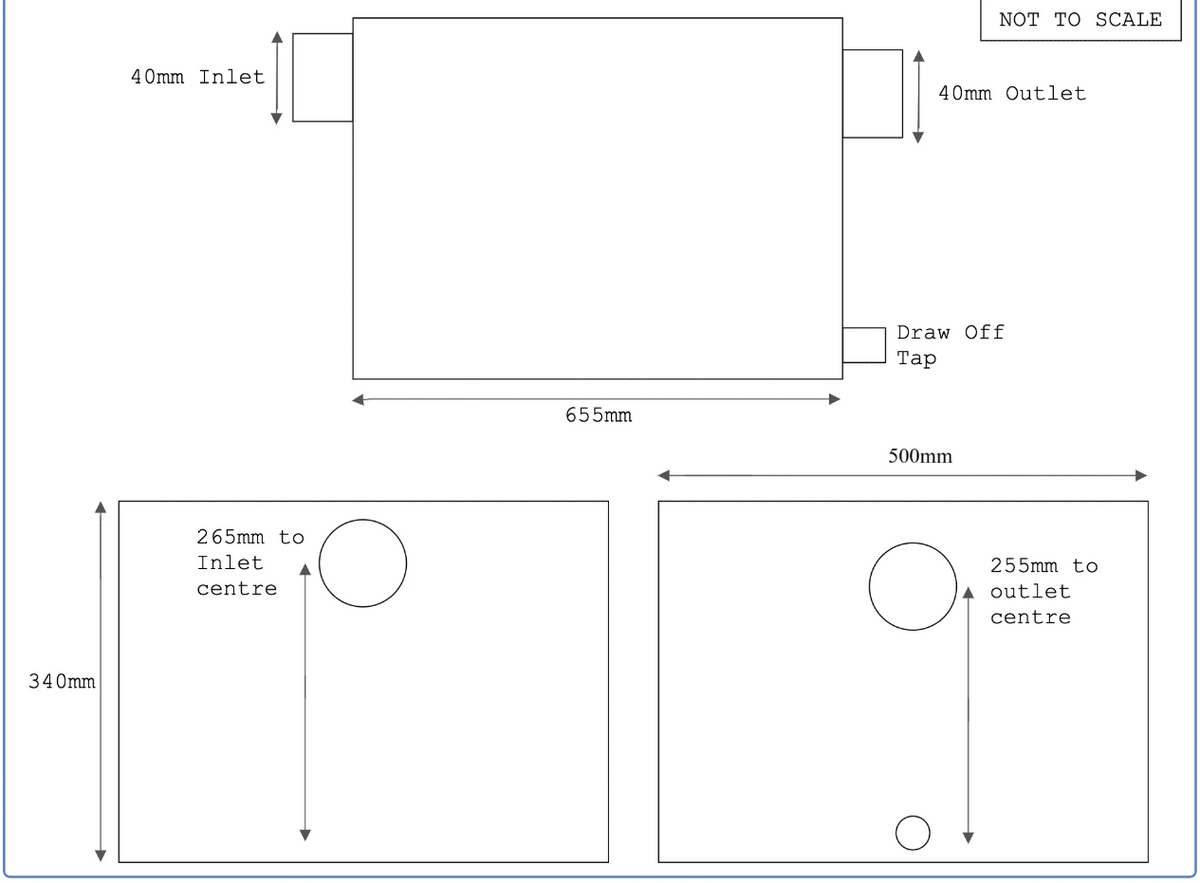 Stainless Steel 20KG - 105 Litre Grease Trap - Fat Separator