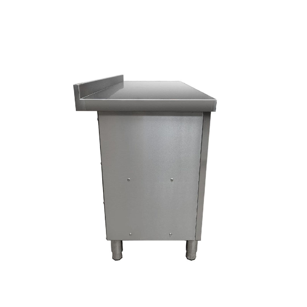 Commercial Double Bowl Sink Cupboard - 1800x600mm - Right Hand Drainer - Catering Taps