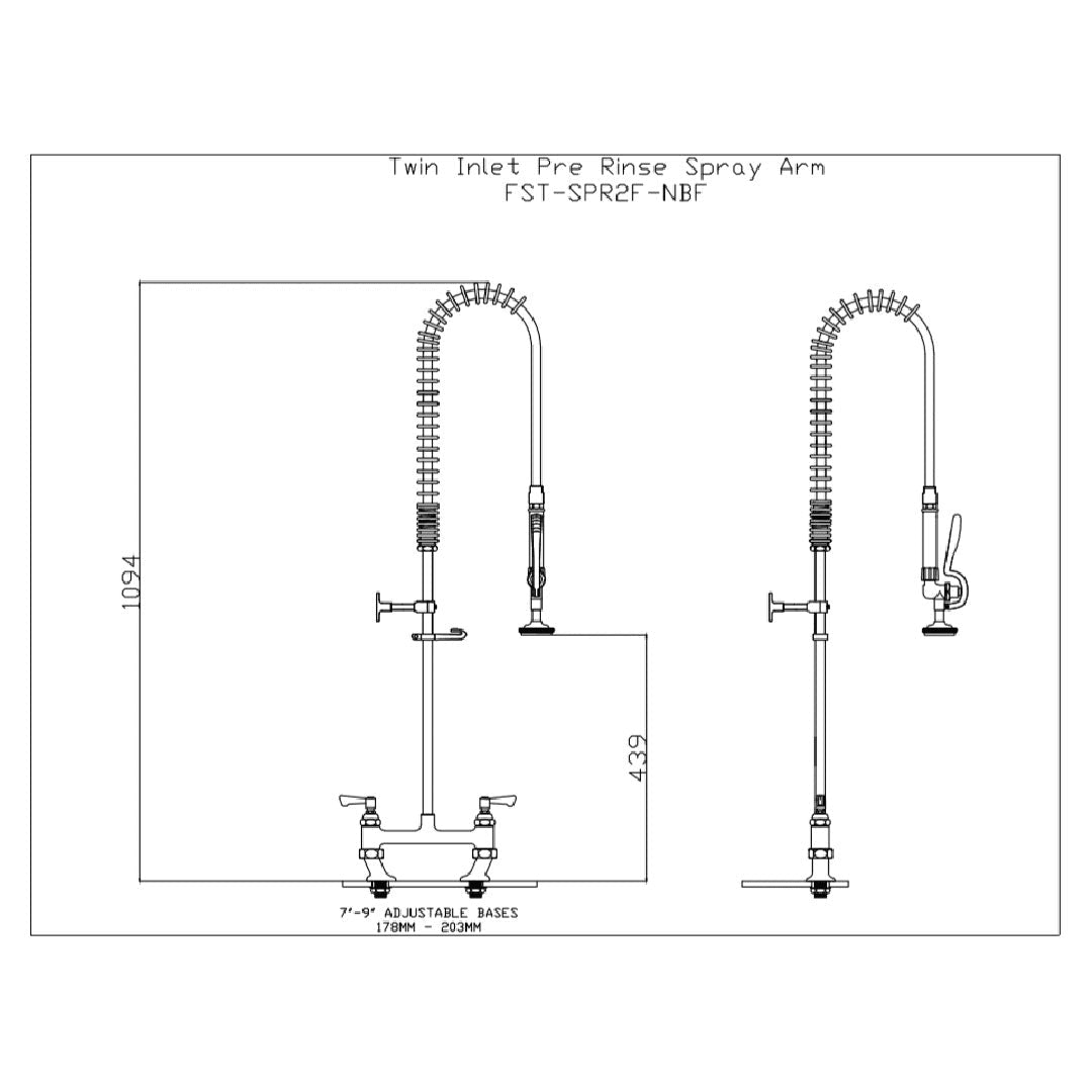 Commercial Pre Rinse Spray Arm - Catering Taps