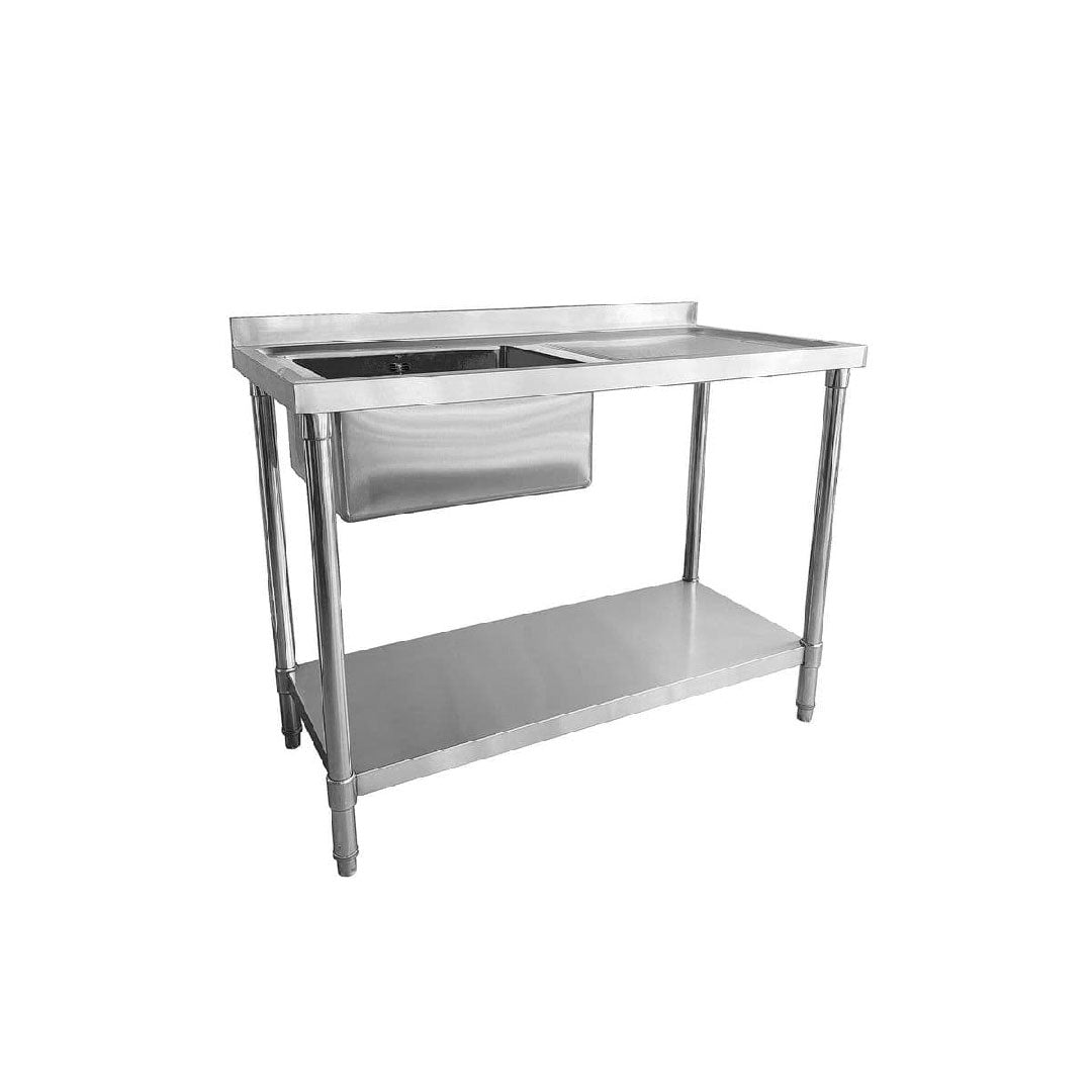 Single Bowl Commercial Catering Sink - 1200x600x900mm - Right Hand Drainer