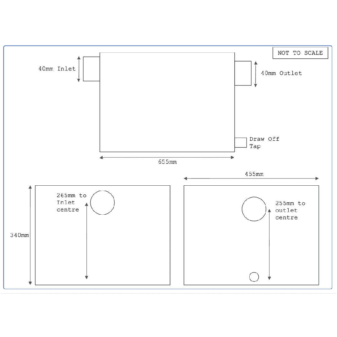 Stainless Steel 20KG - 105 Litre Grease Trap - Fat Separator