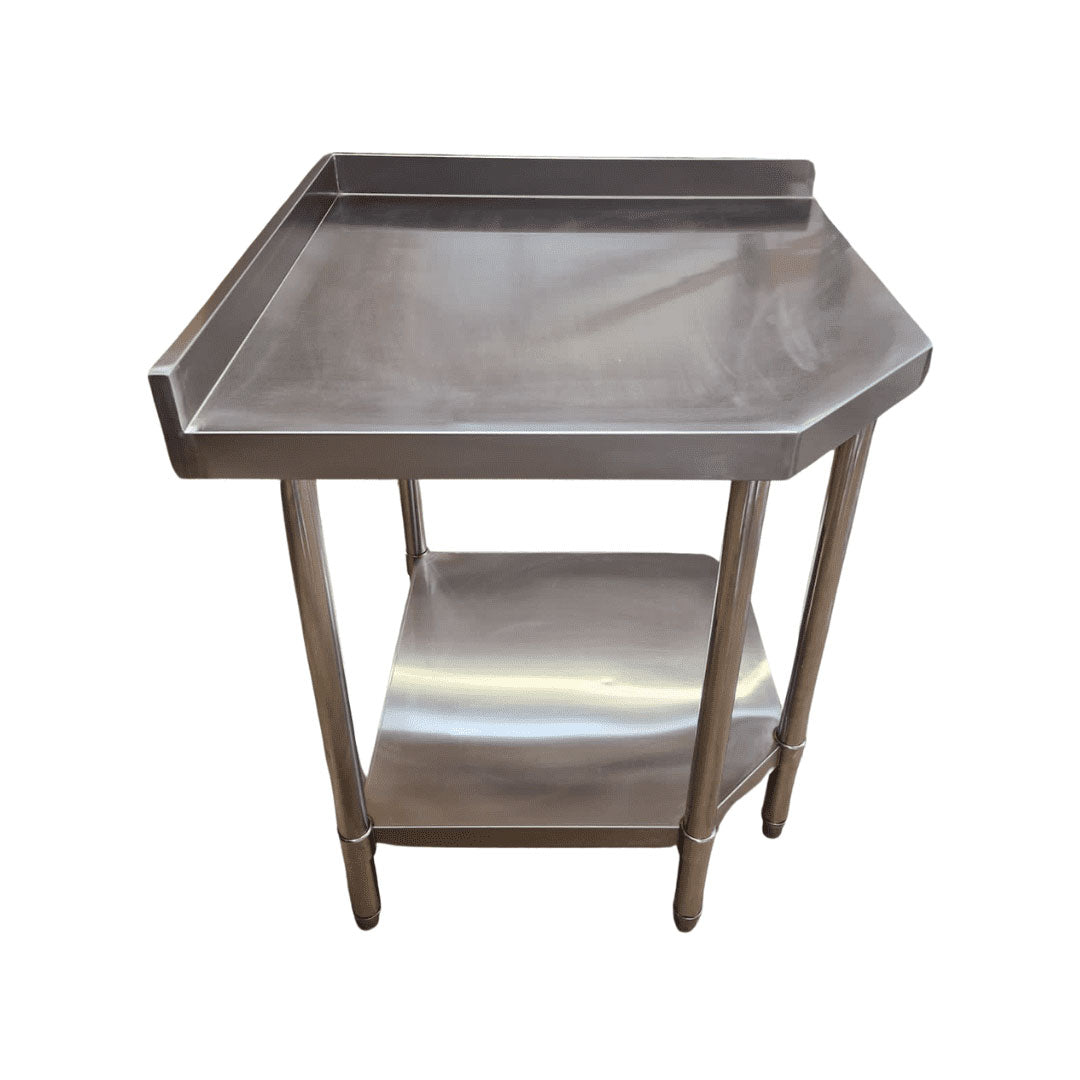 Stainless Steel Corner Table - 800x800x900mm