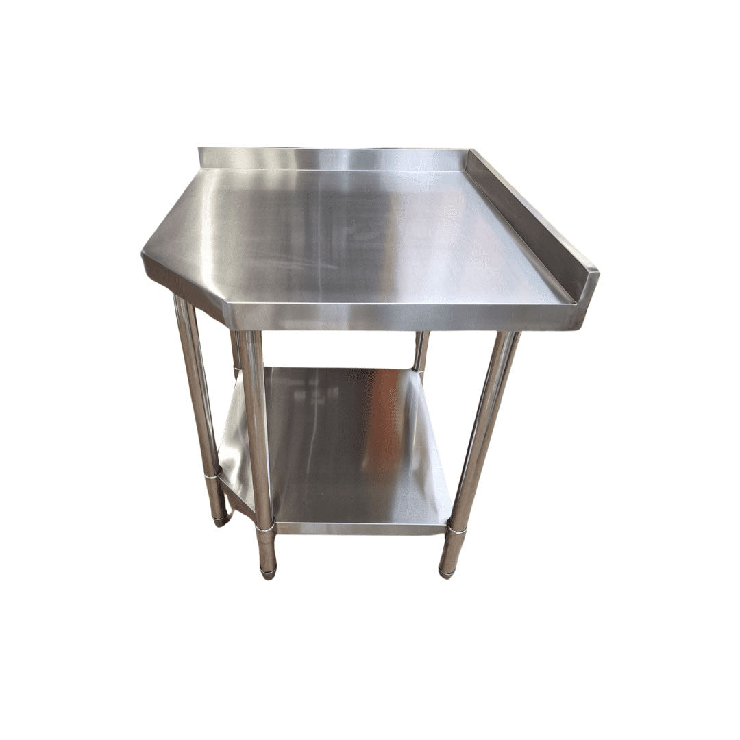 Stainless Steel Corner Table - 800x800x900mm