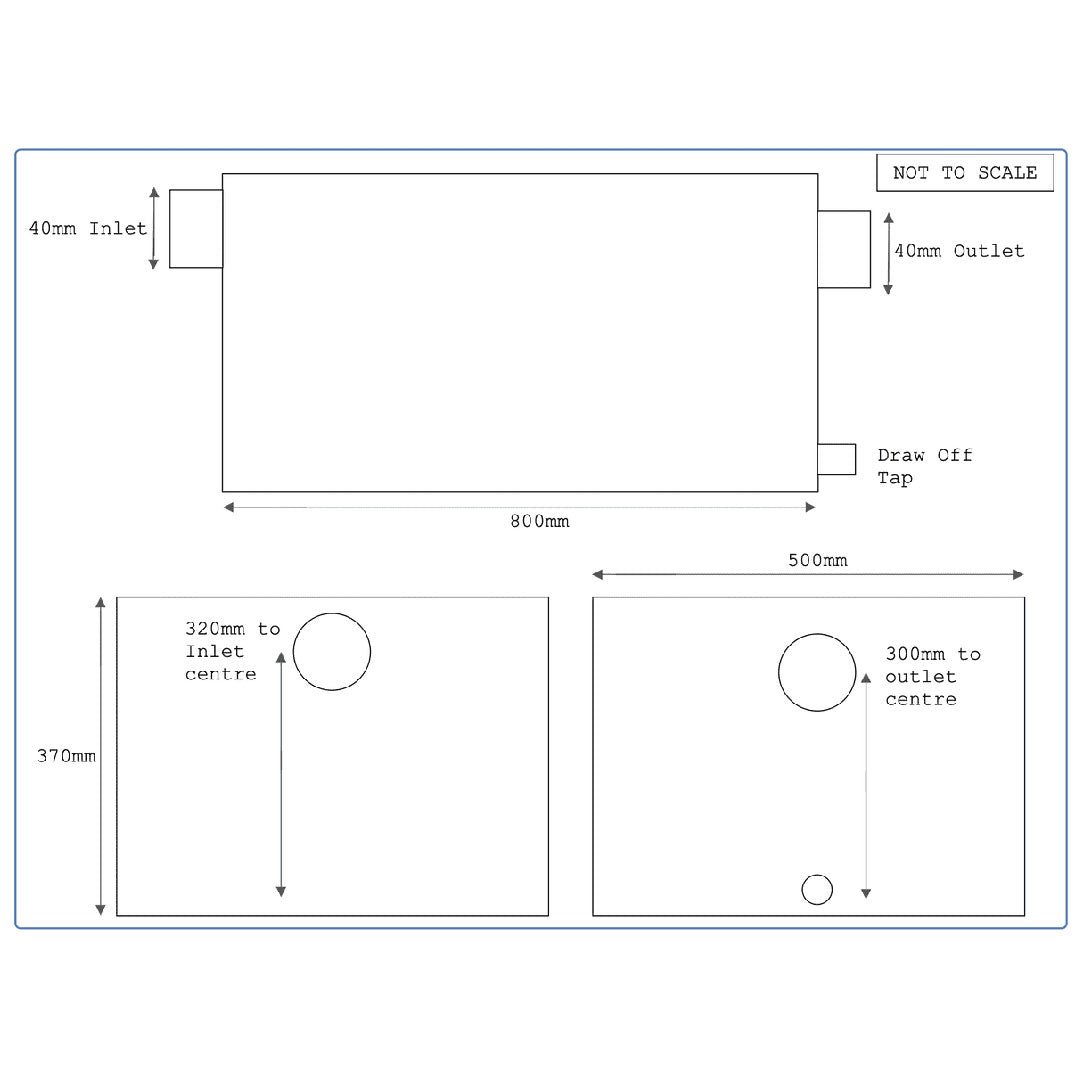 110 Litre Grease Trap - Stainless Steel - 26KG - Fat Separator - Catering Taps