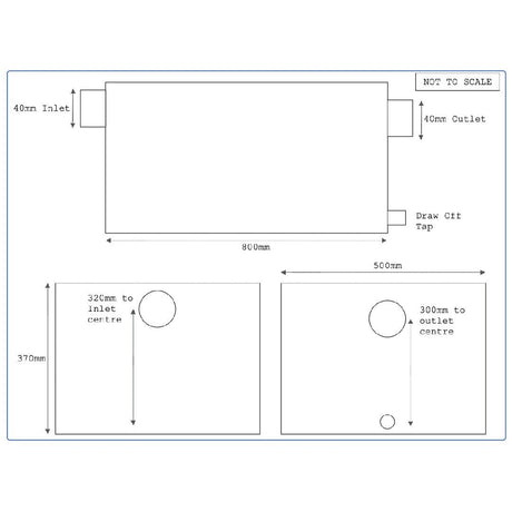 110 Litre Grease Trap - Stainless Steel - 26KG - Fat Separator - Catering Taps