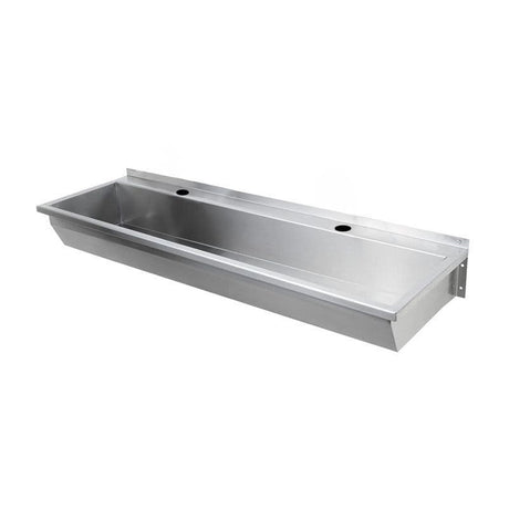 1200mm Stainless Wash Trough Sink - Wall Hung - Catering Taps