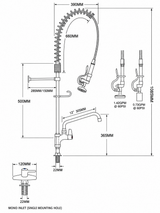 Commercial Pre-Rinse Spray Unit with 12" Bowl Filler – Mono Inlet