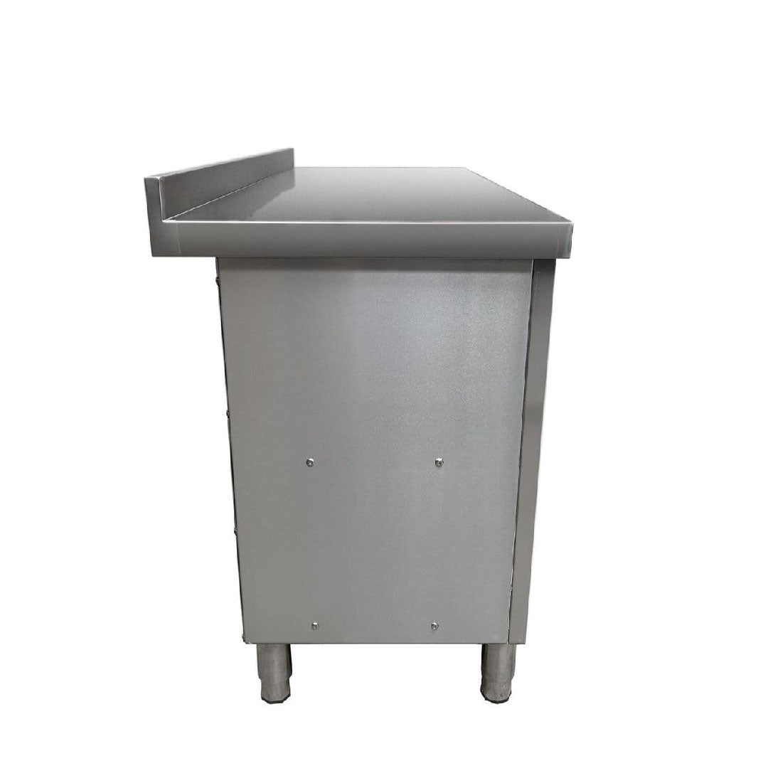 Commercial Double Bowl Sink Cupboard - 1500x600mm  - Left Hand Drainer