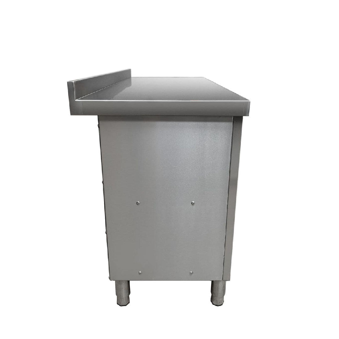 Commercial Double Bowl Sink Cupboard - 1500x600mm - Right Hand Drainer - Catering Taps