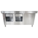 Commercial Double Bowl Sink Cupboard - 1500x600mm - Right Hand Drainer - Catering Taps