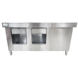 Commercial Double Bowl Sink Cupboard - 1500x600mm  - Right Hand Drainer