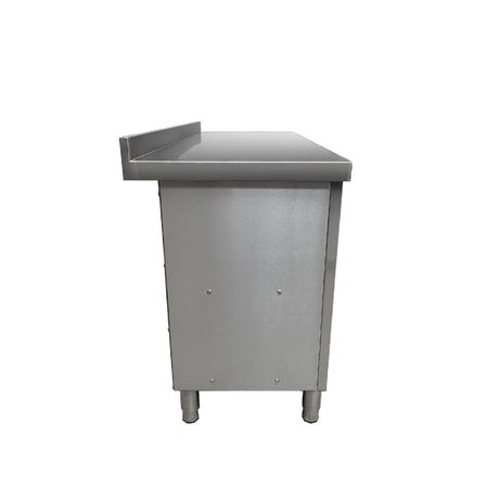 Commercial Double Bowl Sink Cupboard - 1800x600mm - Left Hand Drainer - Catering Taps