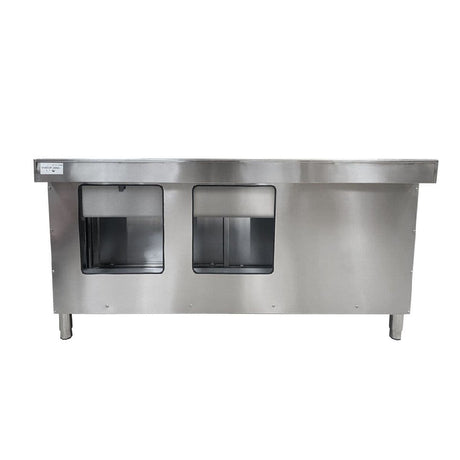 Commercial Double Bowl Sink Cupboard - 1800x600mm - Left Hand Drainer - Catering Taps
