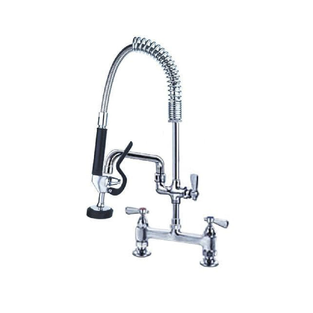 Commercial Mini Twin Inlet Pre Rinse Spray Arm With Bowl Filler Tap