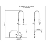 Commercial Pre Rinse Spray Arm With Bowl Filler Tap - Catering Taps