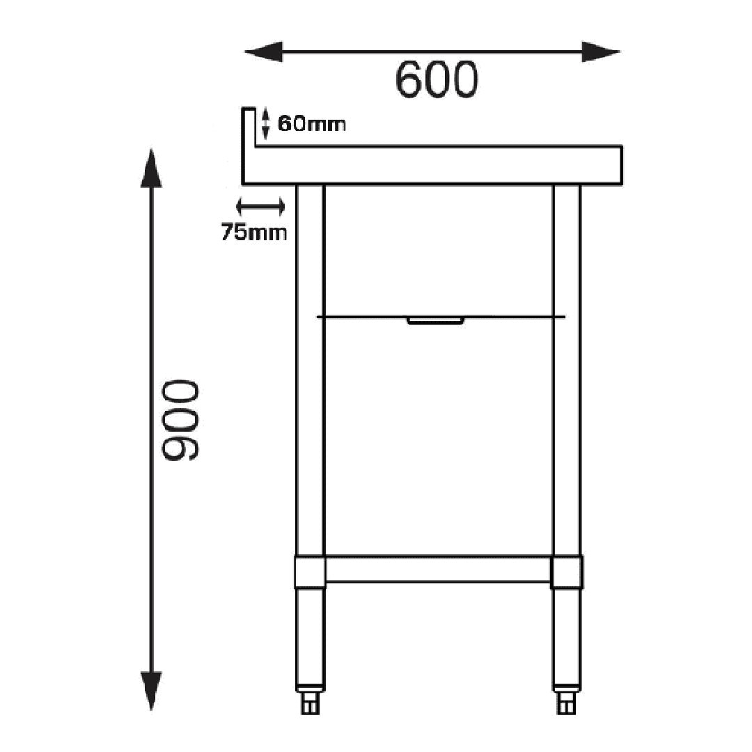 Double Bowl Commercial Catering Sink - 1500x600x900mm - Left Hand Drainer
