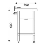Double Bowl Commercial Catering Sink - 1500x600x900mm - Left Hand Drainer