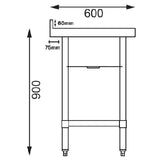Double Bowl Commercial Catering Sink - 1800x600x900mm - Left Hand Drainer