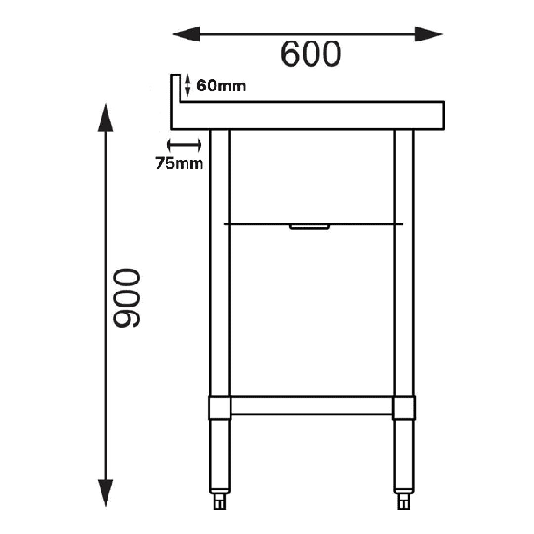 Double Bowl Commercial Catering Sink - 1800x600x900mm - Right Hand Drainer