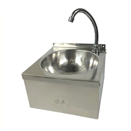 Knee Operated Hand Wash Sink - Front Push Panel - Catering Taps