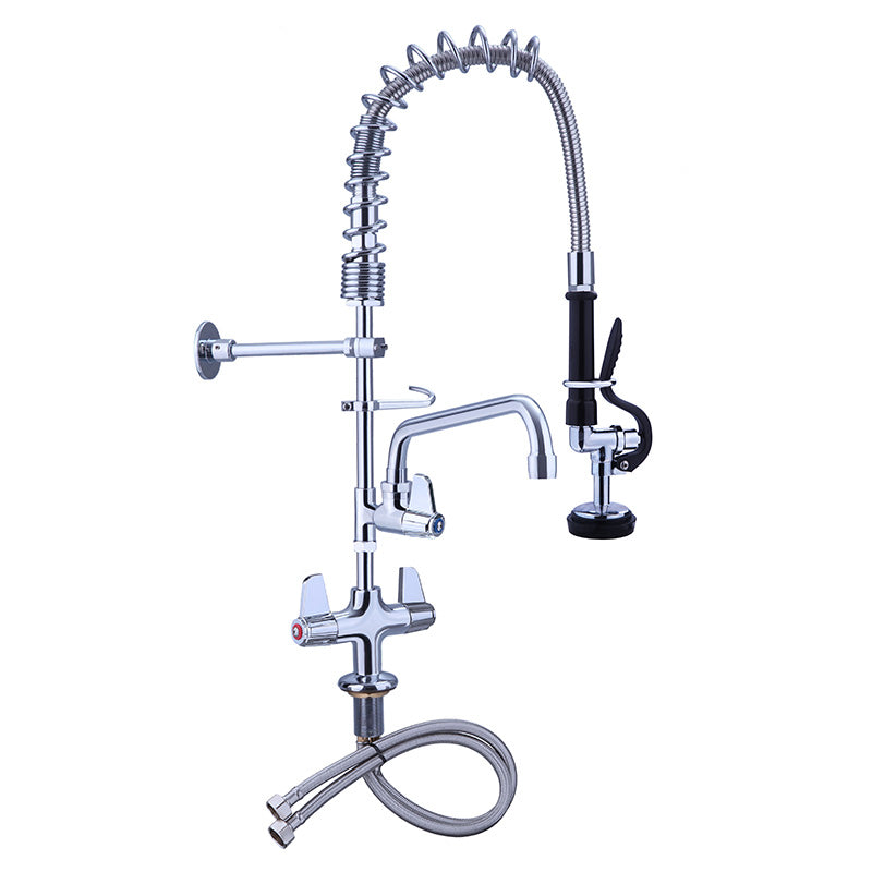 Compact Commercial Mono Pre-Rinse Spray Arm with 8" Bowl Filler – 630mm