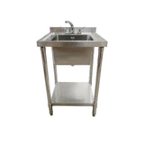 Single Bowl 600x600x900mm Commercial Catering Sink - Catering Taps