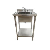 Single Bowl 600x600x900mm Commercial Catering Sink