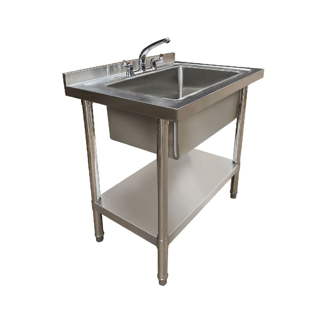 Single Bowl 800x600x900mm Commercial Catering Sink - Catering Taps
