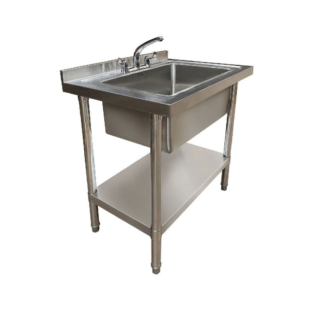 Single Bowl 800x600x900mm Commercial Catering Sink - Catering Taps