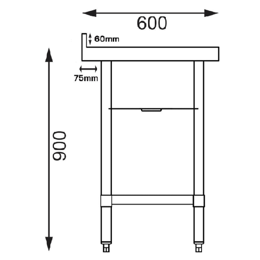 Single Bowl Commercial Catering Sink - 1000x600x900mm - Left Hand Drainer - Catering Taps