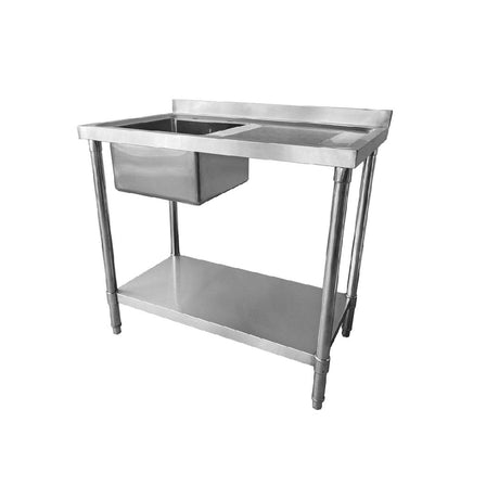 Single Bowl Commercial Catering Sink - 1000x600x900mm - Right Hand Drainer - Catering Taps