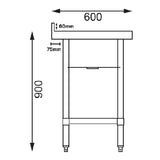 Single Bowl Commercial Catering Sink - 1200x600x900mm - Left Hand Drainer