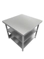 Stainless Steel Centre Table - 1000x1000x900mm - 2 Shelves - Catering Taps