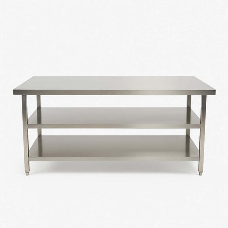 Stainless Steel Centre Table - 1800x800x900mm - 2 Shelves - Catering Taps