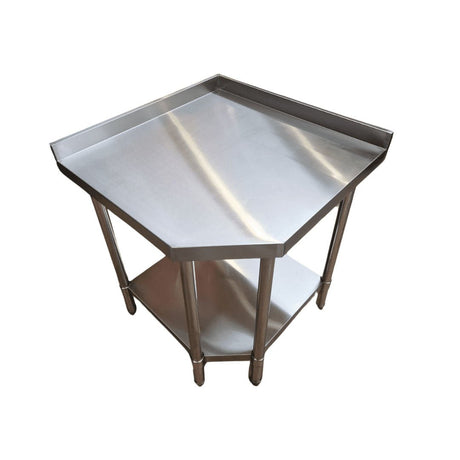 Stainless Steel Corner Table - 800x800x900mm - Catering Taps