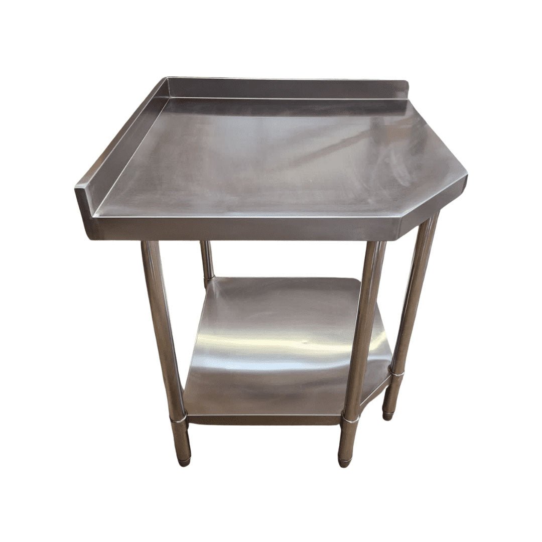 Stainless Steel Corner Table - 800x800x900mm - Catering Taps