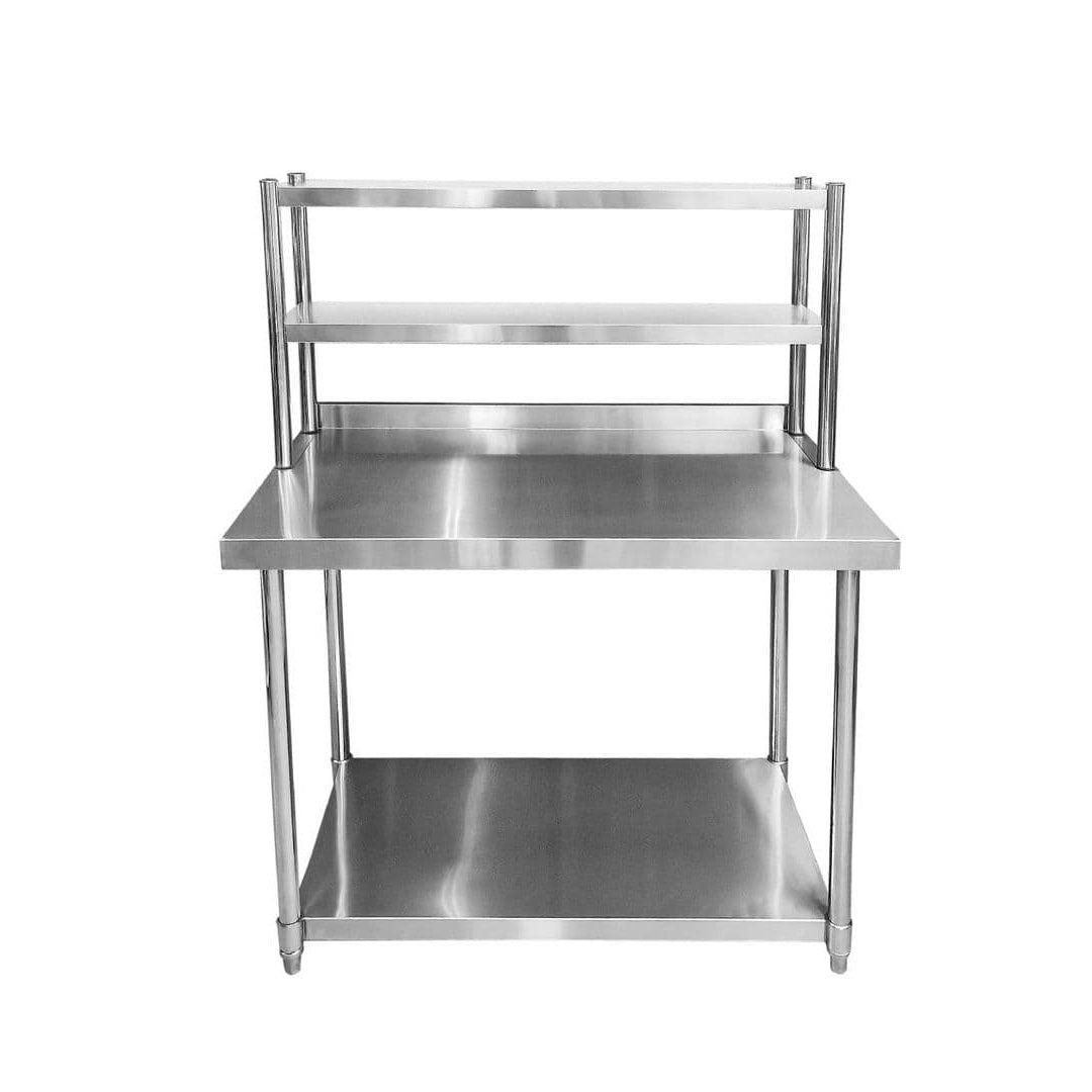 Stainless Steel Wall Prep Table With Gantry - 1200x600x900mm