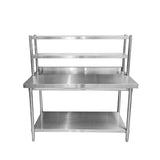 Stainless Steel Wall Prep Table With Gantry - 1500x600x900mm - Catering Taps