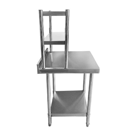 Stainless Steel Wall Prep Table With Gantry - 900x600x900mm - Catering Taps