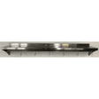 Stainless Steel Wall Shelf With Hook Rail - 1500x400mm - Catering Taps