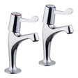 Value High Neck Lever Pillar Taps - Catering Taps